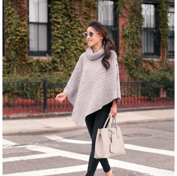 karen scott poncho sweater